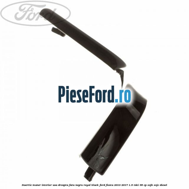 Insertie maner interior usa dreapta fata negru royal black Ford Fiesta 2013-2017 1.5 TDCi 95 cp XVJB, XVJC diesel
