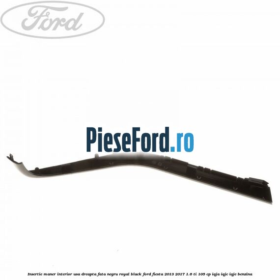 Insertie maner interior usa dreapta fata negru royal black Ford Fiesta 2013-2017 1.6 Ti 105 cp IQJA, IQJC, IQJE benzina