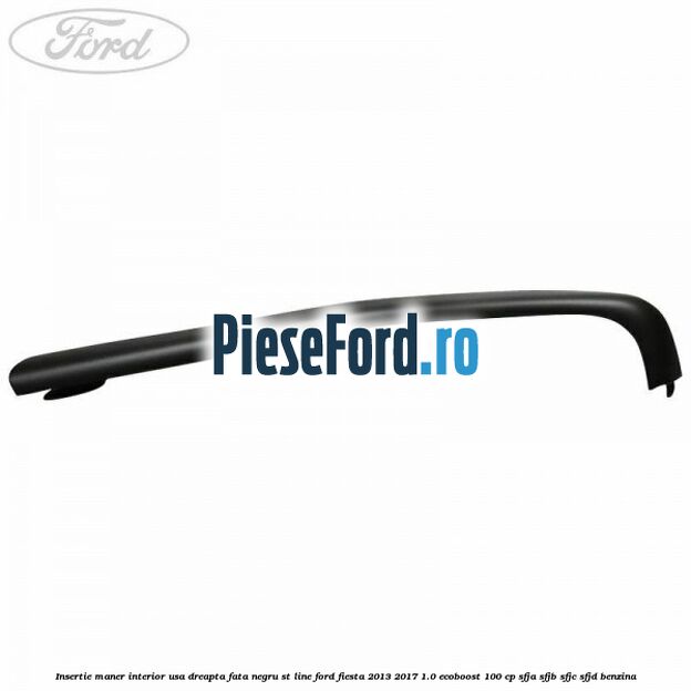 Insertie maner interior usa dreapta fata negru ST Line Ford Fiesta 2013-2017 1.0 EcoBoost 100 cp SFJA, SFJB, SFJC, SFJD benzina