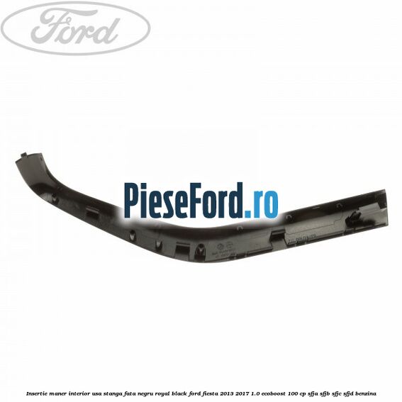 Insertie maner interior usa stanga fata negru royal black Ford Fiesta 2013-2017 1.0 EcoBoost 100 cp SFJA, SFJB, SFJC, SFJD benzina