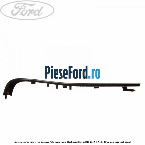 Insertie maner interior usa stanga fata negru royal black Ford Fiesta 2013-2017 1.5 TDCi 75 cp UGJC, XUJA, XUJB diesel