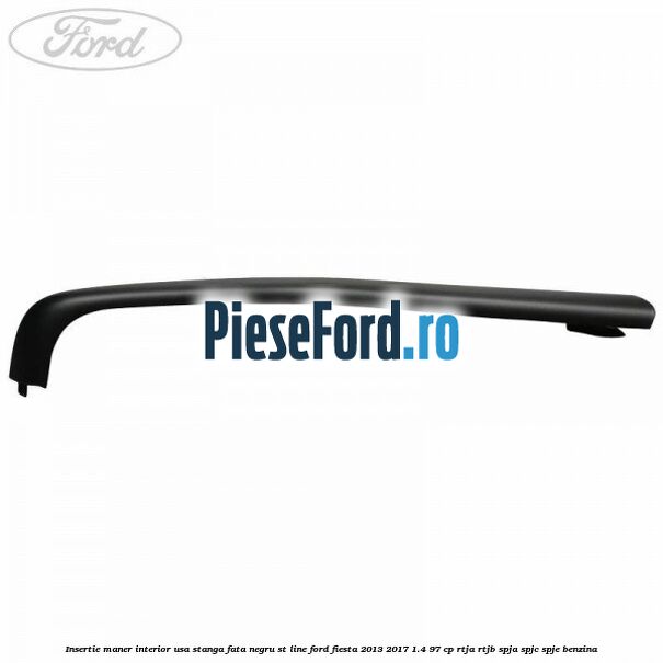 Insertie maner interior usa stanga fata negru ST Line Ford Fiesta 2013-2017 1.4 97 cp RTJA, RTJB, SPJA, SPJC, SPJE benzina