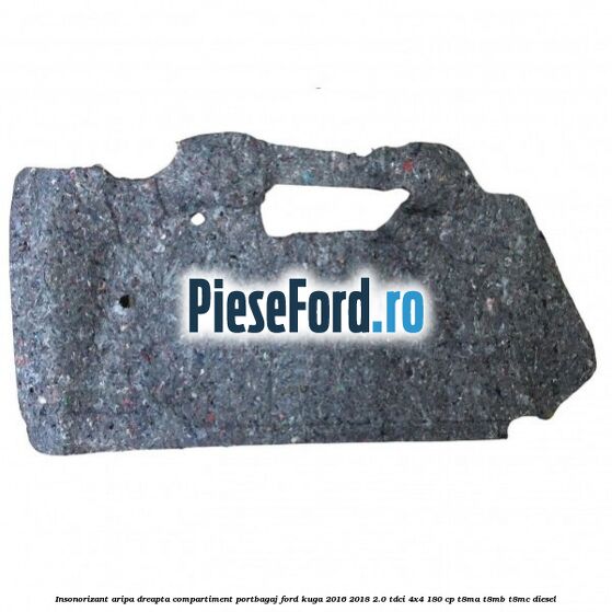 Insonorizant aripa dreapta compartiment portbagaj Ford Kuga 2016-2018 2.0 TDCi 4x4 180 cp T8MA, T8MB, T8MC diesel