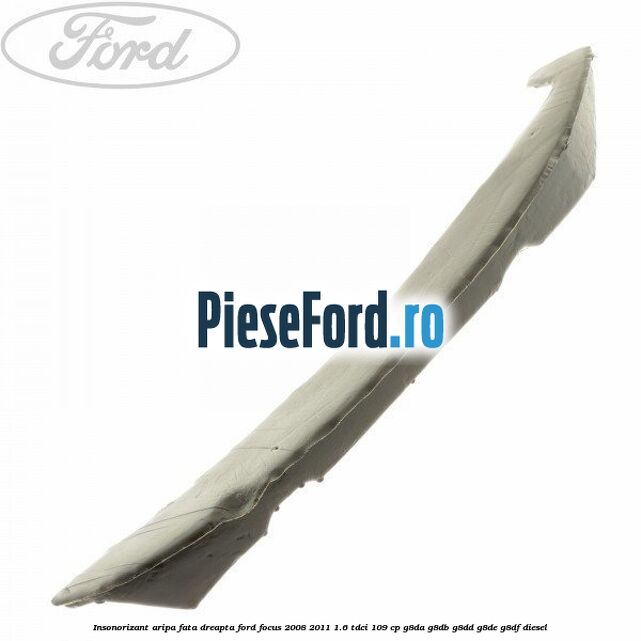 Insonorizant aripa fata dreapta Ford Focus 2008-2011 1.6 TDCi 109 cp G8DA, G8DB, G8DD, G8DE, G8DF diesel