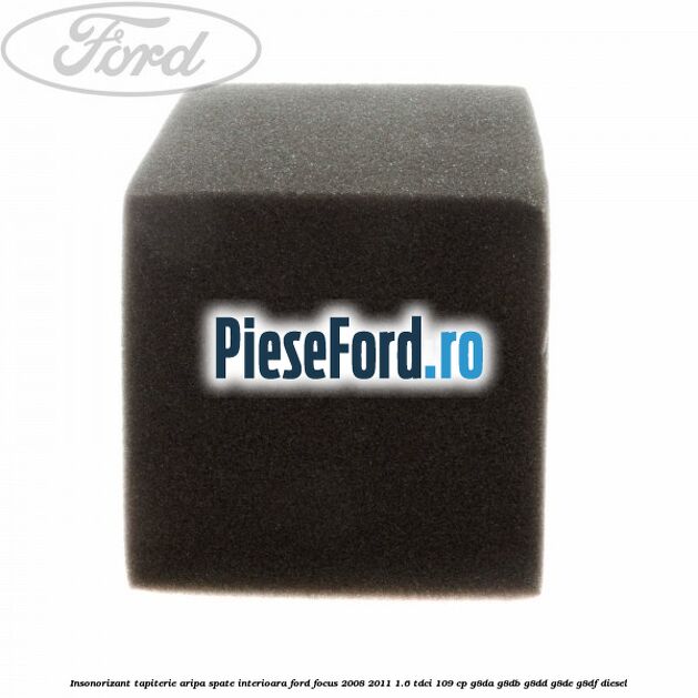Insonorizant tapiterie aripa spate interioara Ford Focus 2008-2011 1.6 TDCi 109 cp G8DA, G8DB, G8DD, G8DE, G8DF diesel