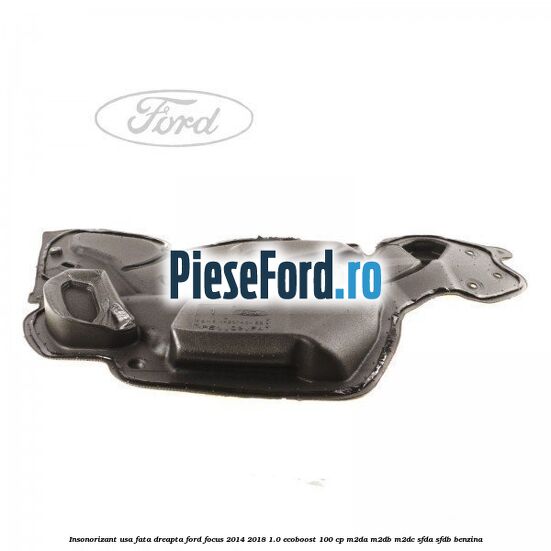 Insonorizant usa fata dreapta Ford Focus 2014-2018 1.0 EcoBoost 100 cp M2DA, M2DB, M2DC, SFDA, SFDB benzina