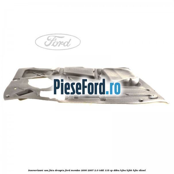 Insonorizant usa fata dreapta Ford Mondeo 2000-2007 2.0 TDDI 115 cp D6BA, HJBA, HJBB, HJBC diesel