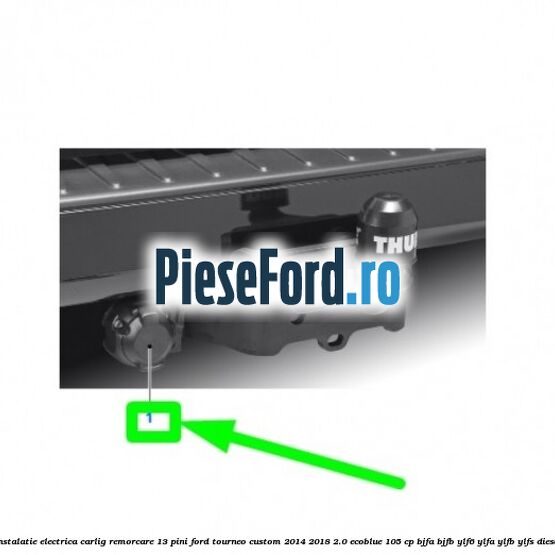 Instalatie electrica carlig remorcare 13 pini Ford Tourneo Custom 2014-2018 2.0 EcoBlue 105 cp BJFA, BJFB, YLF6, YLFA, YLFB, YLFS diesel