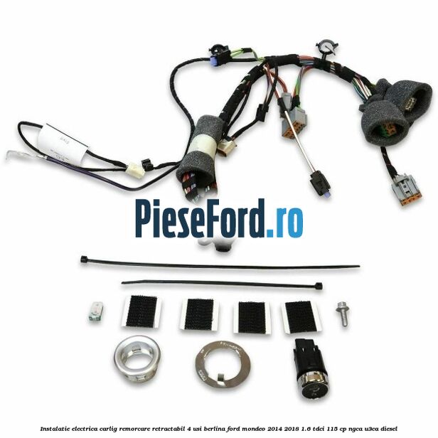 Instalatie electrica carlig remorcare retractabil 4 usi berlina Ford Mondeo 2014-2018 1.6 TDCi 115 cp NGCA, U3CA diesel