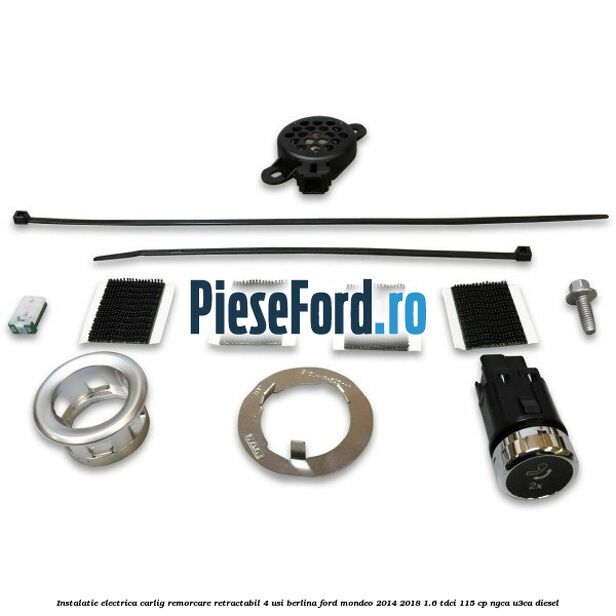 Instalatie electrica carlig remorcare retractabil 4 usi berlina Ford Mondeo 2014-2018 1.6 TDCi 115 cp NGCA, U3CA diesel