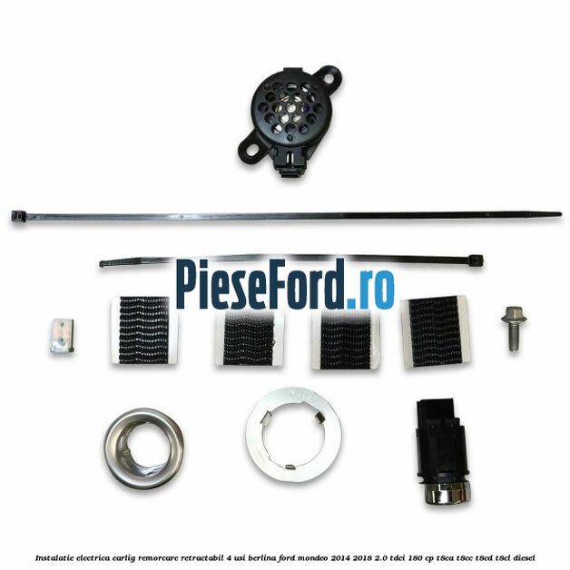 Instalatie electrica carlig remorcare retractabil 4 usi berlina Ford Mondeo 2014-2018 2.0 TDCi 180 cp T8CA, T8CC, T8CD, T8CL diesel