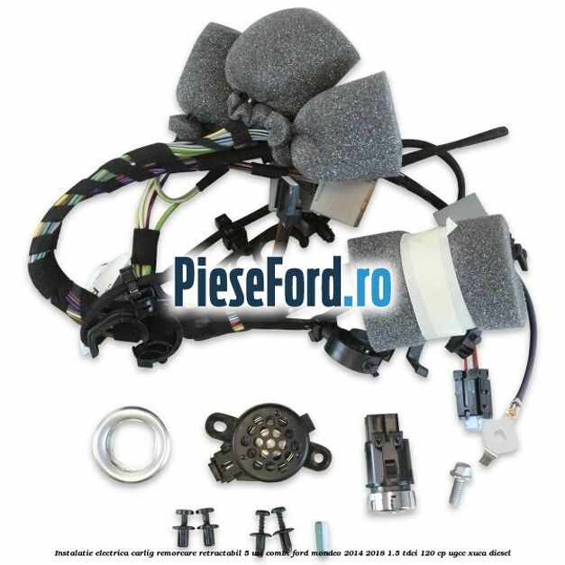 Instalatie electrica carlig remorcare retractabil 5 usi combi Ford Mondeo 2014-2018 1.5 TDCi 120 cp UGCC, XUCA diesel