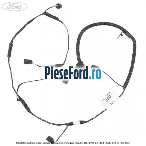 Instalatie electrica senzor parcare bara spate berlina Ford Mondeo 2014-2018 2.0 TDCi Bi-Turbo 210 cp T9CA diesel