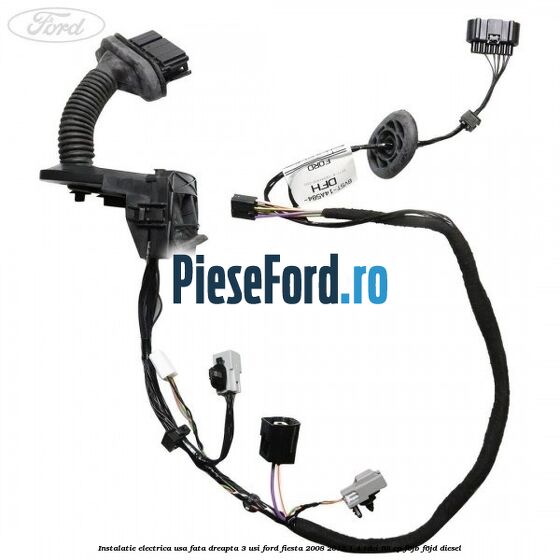 Instalatie electrica usa fata dreapta 3 usi Ford Fiesta 2008-2012 1.4 TDCi 68 cp F6JB, F6JD diesel