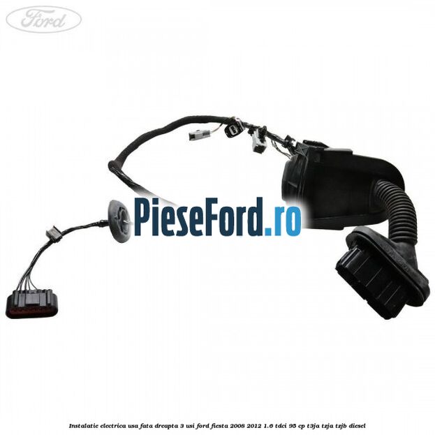 Instalatie electrica usa fata dreapta 3 usi Ford Fiesta 2008-2012 1.6 TDCi 95 cp T3JA, TZJA, TZJB diesel