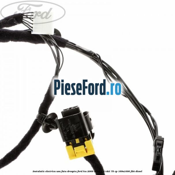 Instalatie electrica usa fata dreapta Ford Ka 2009-2016 1.3 TDCi 75 cp 169A1000, FD4 diesel