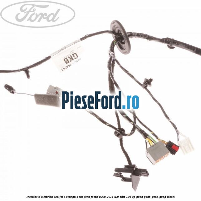 Instalatie electrica usa fata stanga 5 usi Ford Focus 2008-2011 2.0 TDCi 136 cp G6DA, G6DB, G6DD, G6DG diesel