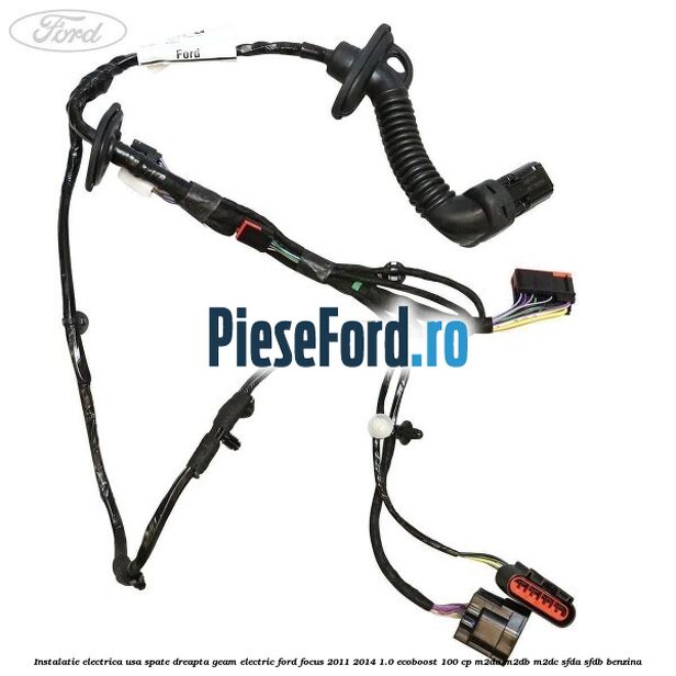 Instalatie electrica usa spate dreapta geam electric Ford Focus 2011-2014 1.0 EcoBoost 100 cp M2DA, M2DB, M2DC, SFDA, SFDB benzina