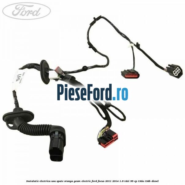 Instalatie electrica usa spate stanga geam electric Ford Focus 2011-2014 1.6 TDCi 95 cp T3DA, T3DB diesel