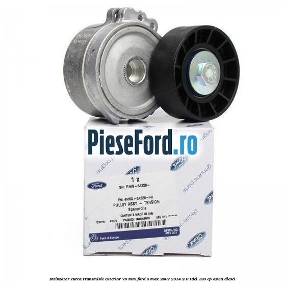 Intinzator curea transmisie exterior 70 mm Ford S-Max 2007-2014 2.0 TDCi 130 cp AZWA diesel