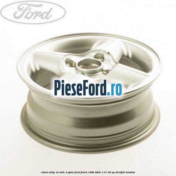 Janta aliaj 14 inch, 4 spite Ford Fiesta 1996-2001 1.0 i 52 cp ZH10JRB benzina