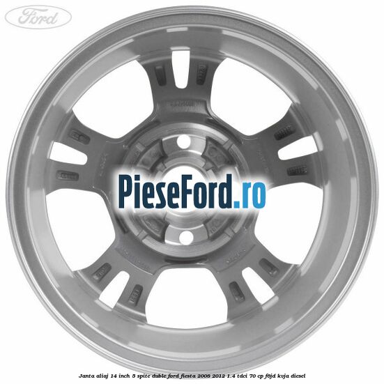 Janta aliaj 14 inch, 5 spite duble Ford Fiesta 2008-2012 1.4 TDCi 70 cp Janta aliaj 14 inch, 5 spite duble Ford Fiesta 2008-2012 1.4 TDCi 70 cp F6JD, KVJA diesel