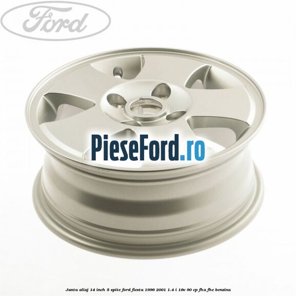 Janta aliaj 14 inch, 5 spite Ford Fiesta 1996-2001 1.4 i 16V 90 cp FHA, FHE benzina
