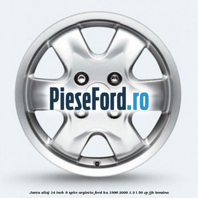 Janta aliaj 14 inch, 6 spite, argintiu Ford Ka 1996-2008 1.3 i 50 cp JJB benzina