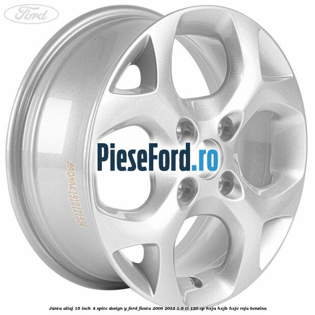 Janta aliaj 15 inch, 4 spite design Y Ford Fiesta 2008-2012 1.6 Ti 120 cp HXJA, HXJB, HXJE, RVJA benzina