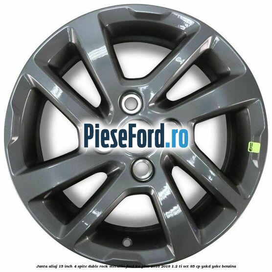 Janta aliaj 15 inch, 4 spite duble rock metallic Ford Ka plus 2016-2018 1.2 Ti-VCT 85 cp YSKD, YSKE benzina
