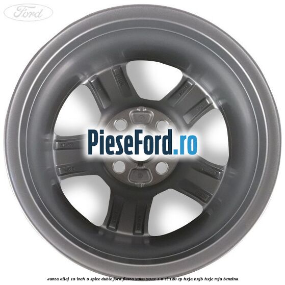 Janta aliaj 15 inch, 5 spite duble Ford Fiesta 2008-2012 1.6 Ti 120 cp HXJA, HXJB, HXJE, RVJA benzina