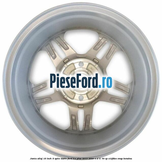 Janta aliaj 15 inch, 5 spite duble Ford Ka plus 2019-2020 1.2 Ti 70 cp Janta aliaj 15 inch, 5 spite duble Ford Ka plus 2019-2020 1.2 Ti 70 cp C12FDOS, ENAP benzina