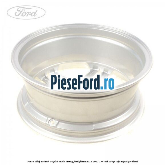 Janta aliaj 15 inch, 5 spite duble Luxury Ford Fiesta 2013-2017 1.6 TDCi 95 cp T3JA, TZJA, TZJB diesel