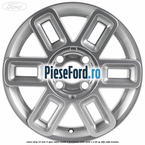 Janta aliaj 15 inch, 5 spite duble model 2 Ford Fiesta 2002-2005 1.3 69 cp Janta aliaj 15 inch, 5 spite duble model 2 Ford Fiesta 2002-2005 1.3 69 cp A9JA, A9JB benzina