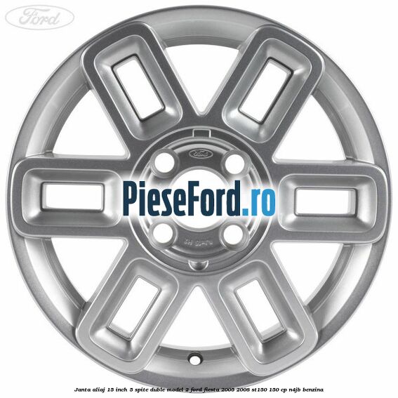 Janta aliaj 15 inch, 5 spite duble model 2 Ford Fiesta 2005-2008 ST150 150 cp N4JB benzina