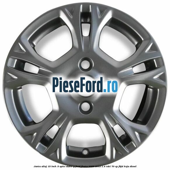 Janta aliaj 15 inch, 5 spite duble Y Ford Fiesta 2008-2012 1.4 TDCi 70 cp F6JD, KVJA diesel
