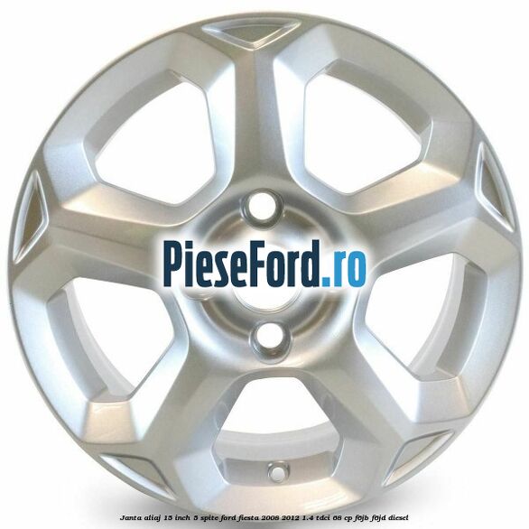 Janta aliaj 15 inch, 5 spite Ford Fiesta 2008-2012 1.4 TDCi 68 cp F6JB, F6JD diesel