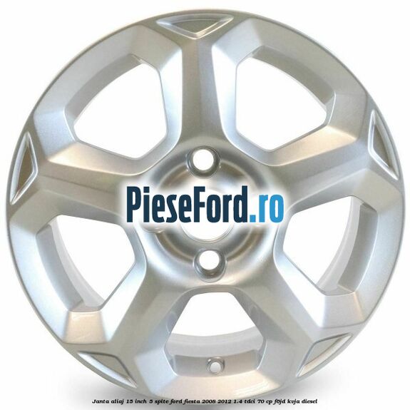 Janta aliaj 15 inch, 5 spite Ford Fiesta 2008-2012 1.4 TDCi 70 cp F6JD, KVJA diesel