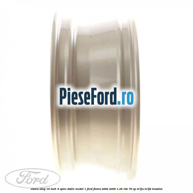 Janta aliaj 15 inch, 6 spite duble model 1 Ford Fiesta 2002-2005 1.25 16V 70 cp M7JA, M7JB benzina