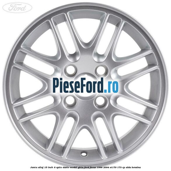 Janta aliaj 15 inch, 8 spite duble model Ghia Ford Focus 1998-2004 ST170 173 cp ALDA benzina