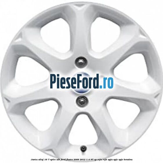 Janta aliaj 16, 7 spite alb Ford Fiesta 2008-2012 1.4 97 cp