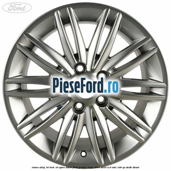 Janta aliaj 16 inch, 10 spite duble Ford Grand C-Max 2011-2015 2.0 TDCi 136 cp UKDB diesel