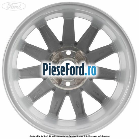Janta aliaj 16 inch, 11 spite argintiu perlat Ford B-Max 1.4 90 cp SPJD, SPJE benzina