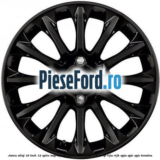 Janta aliaj 16 inch, 12 spite negru Ford Fiesta 2008-2012 1.4 97 cp
