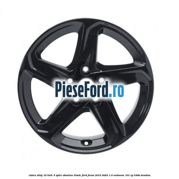 Janta aliaj 16 inch, 5 spite absolute black Ford Focus 2019-2023 1.0 EcoBoost 101 cp B3DA benzina