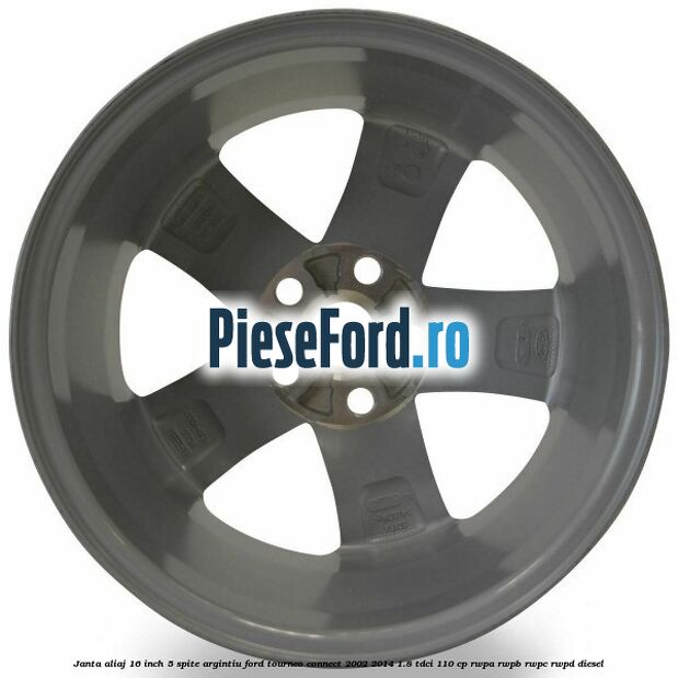 Janta aliaj 16 inch, 5 spite argintiu Ford Tourneo Connect 2002-2014 1.8 TDCi 110 cp RWPA, RWPB, RWPC, RWPD diesel