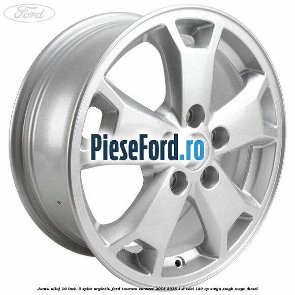 Janta aliaj 16 inch, 5 spite argintiu Ford Tourneo Connect 2013-2018 1.5 TDCi 120 cp