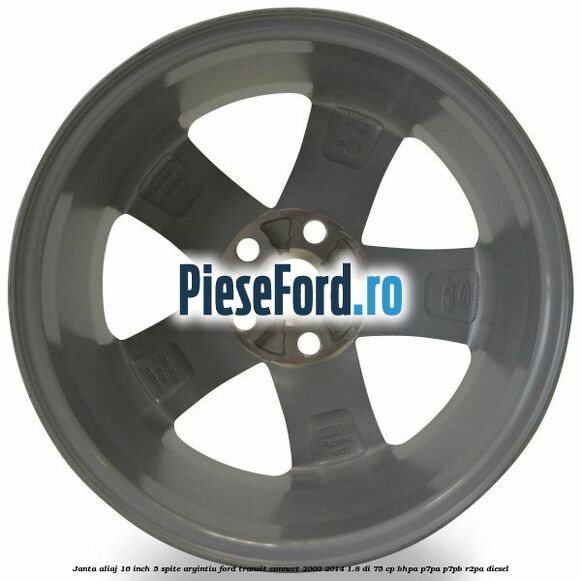 Janta aliaj 16 inch, 5 spite argintiu Ford Transit Connect 2002-2014 1.8 Di 75 cp Janta aliaj 16 inch, 5 spite argintiu Ford Transit Connect 2002-2014 1.8 Di 75 cp BHPA, P7PA, P7PB, R2PA diesel