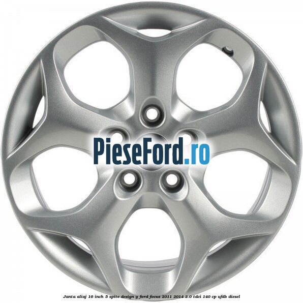 Janta aliaj 16 inch, 5 spite design Y Ford Focus 2011-2014 2.0 TDCi 140 cp UFDB diesel