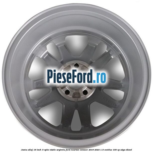 Janta aliaj 16 inch, 5 spite duble argintiu Ford Tourneo Connect 2019-2023 1.5 EcoBlue 100 cp Z2GA diesel